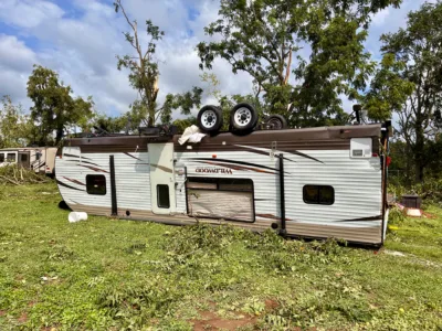 Area cleaning up after severe storm, possible tornado in Pleasants County